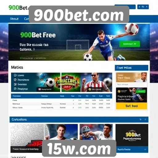 Interface do usuário e navegação no site 900bet.com